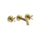 Kohler Wall-Mount Bathroom Sink Faucet Trim 1.2 GPM in Vibrant Brushed Moderne Brass T35909-3-2MB - alternate 1